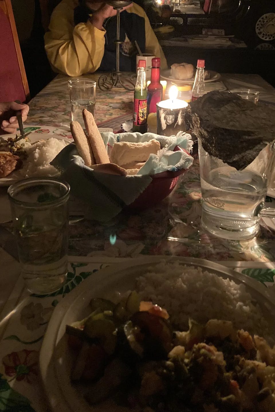 ホームステイのディナー